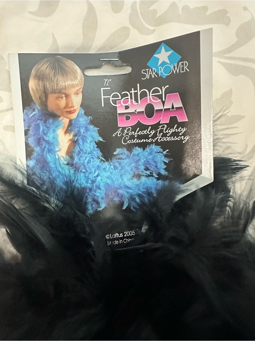 Star Power Feather Boa - Black